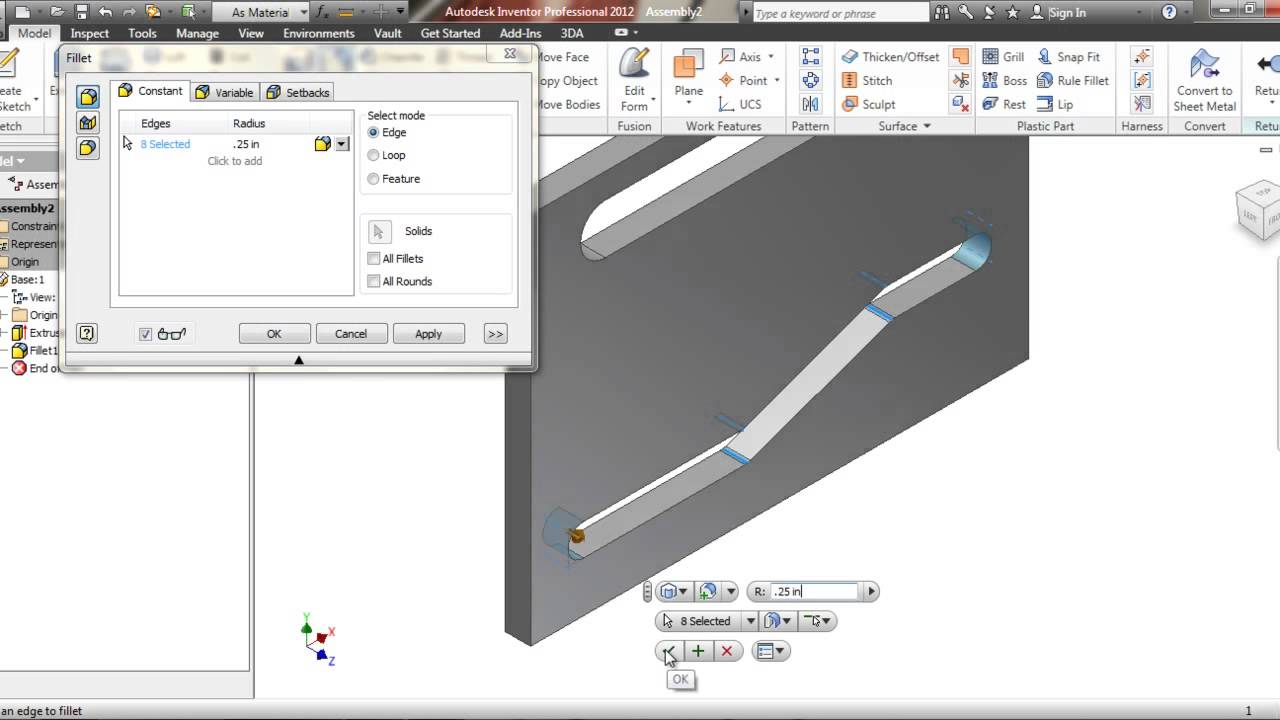 Tutorial Autodesk Inventor Slider Animation