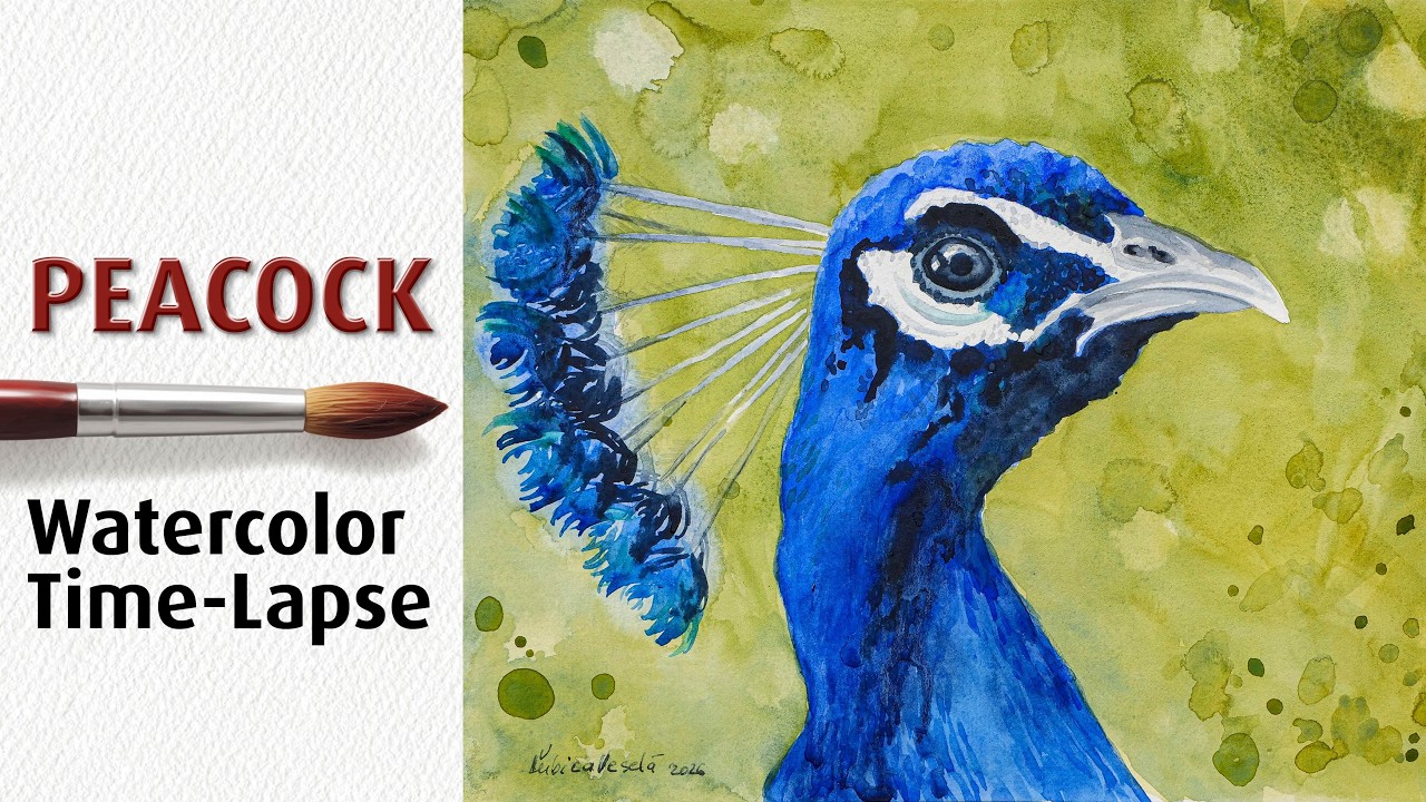 How to Paint a Peacock in Watercolor | Simple Technique for Beginners
