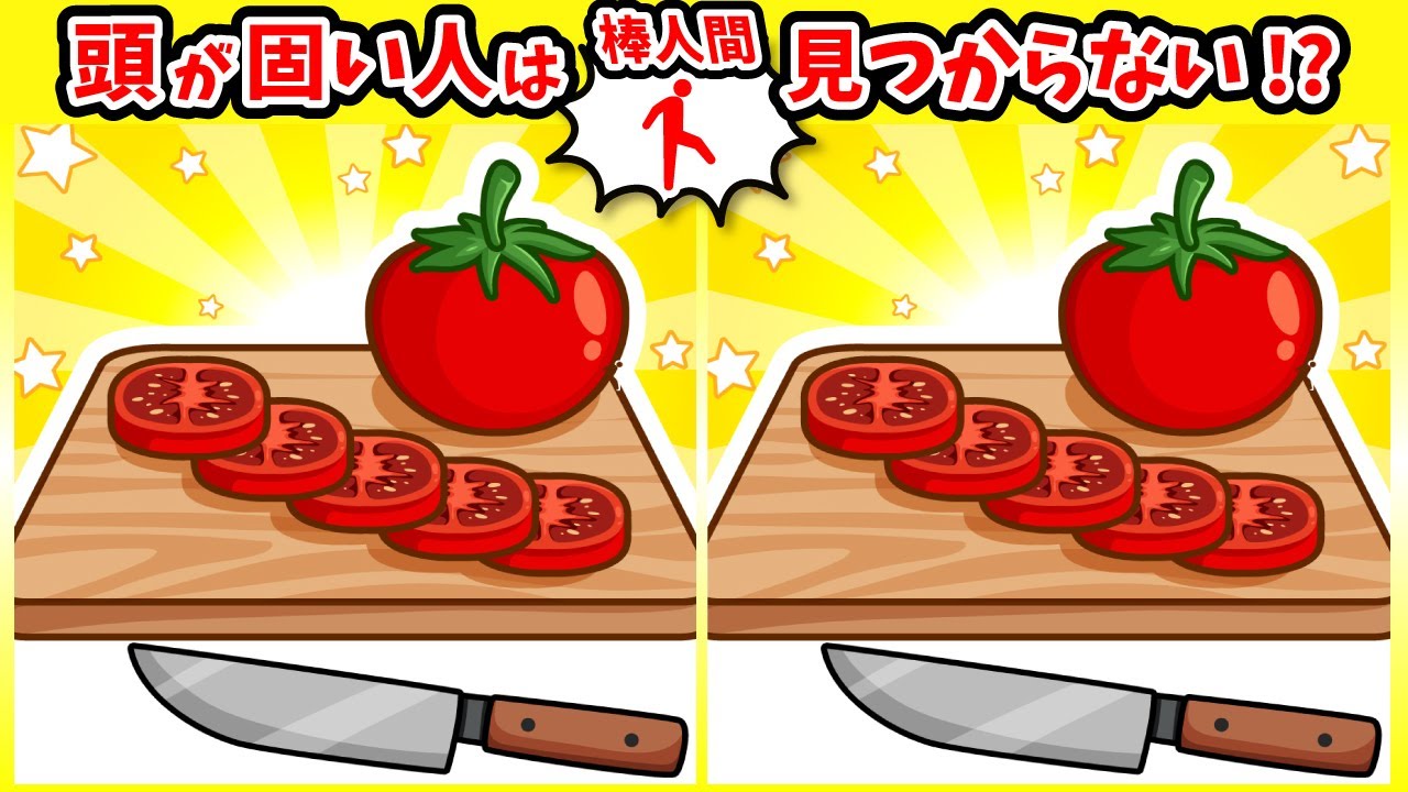 ◤◢◤◢間違い探しと棒人間探しのオススメ問題◤◢◤◢【頭の体操】(復習編)1374