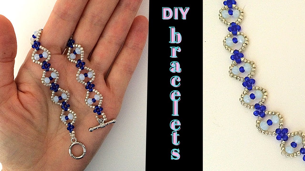 Beading. Beaded jewelry. How to DIY bracelets. 1 needle method/2 needles method. Easy beginner DIY