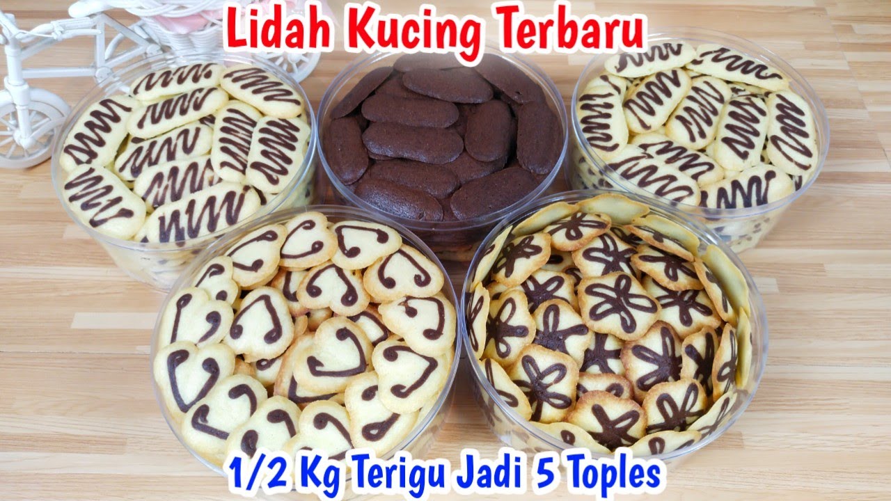 Lidah Kucing Terbaru, 1/2 Kg Terigu Jadi 5 Toples
