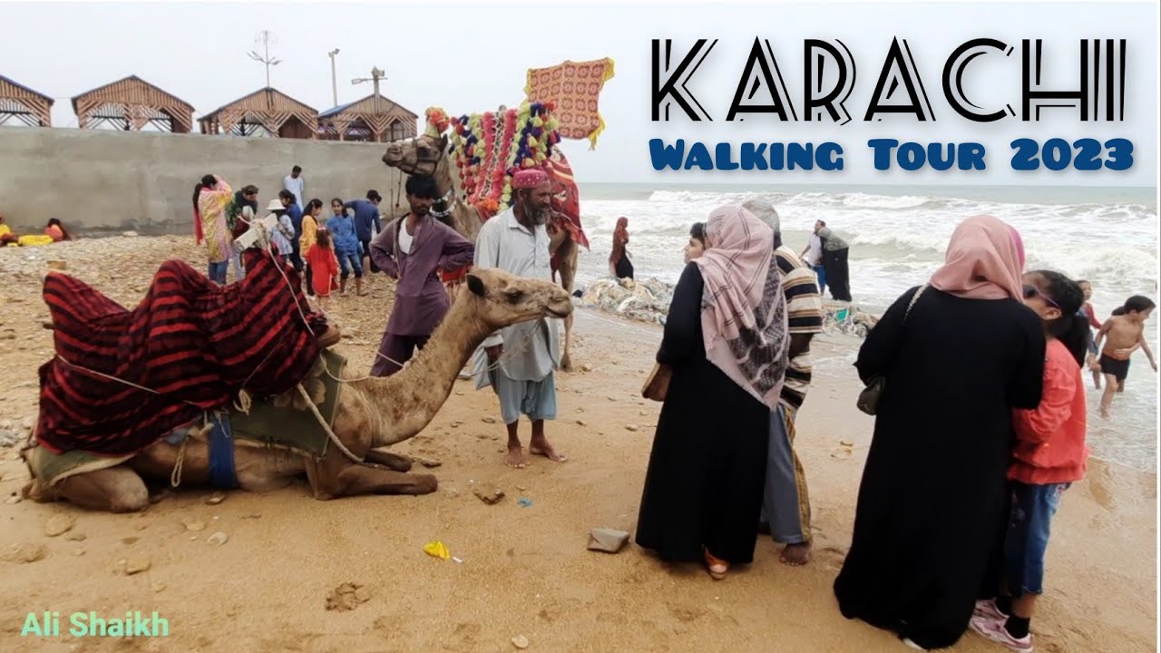 Karachi, Pakistan walking tour | beaches of Karachi old buildings markets amusement park new in town