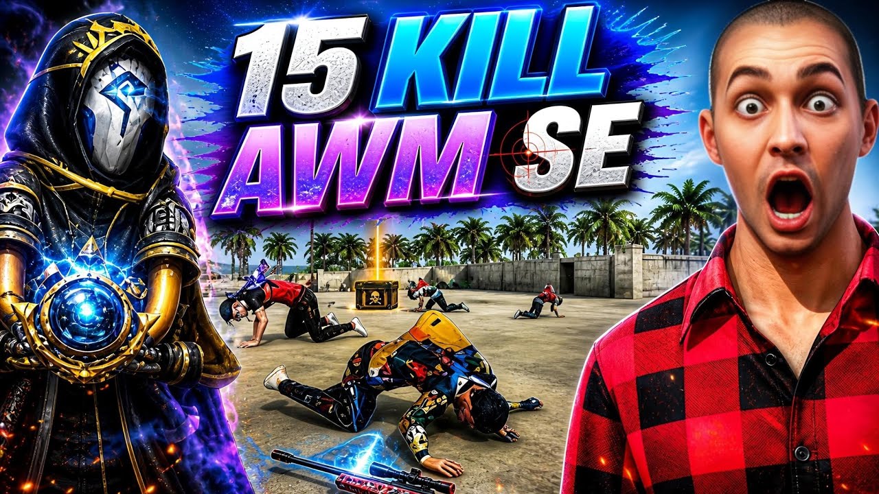 Insane AWM Gameplay – 15 Kills in BR Match! 💥