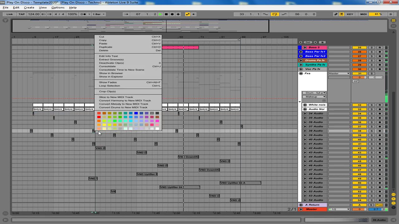 Vocal House Work №62 in Ableton live 9 Part 2