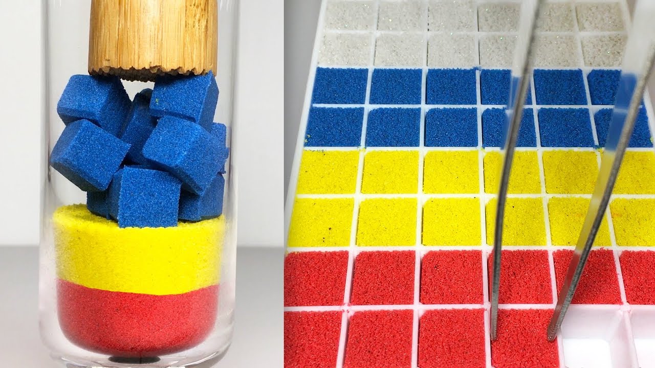 Very Satisfying Video Compilation 77 Kinetic Sand Cutting ASMR