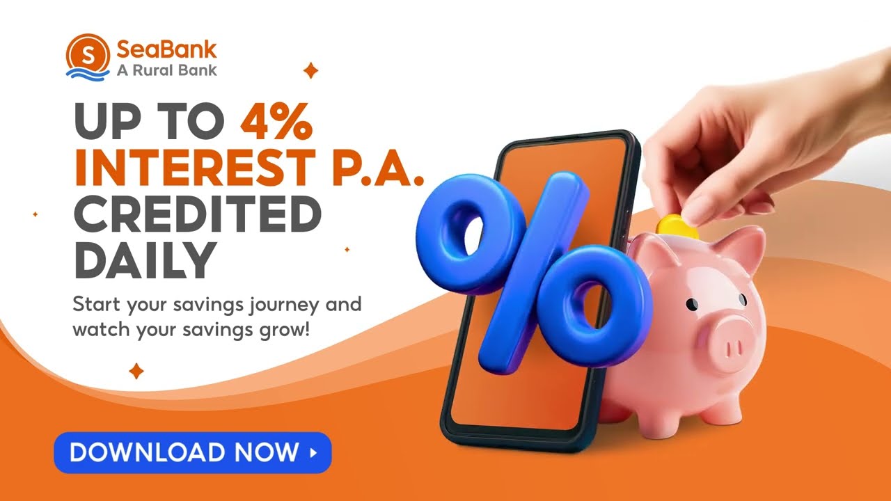 Enjoy interest, cashback, and discounts with SeaBank!