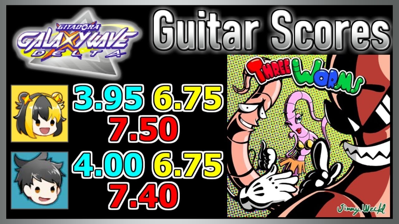 [GITADORA GuitarFreaks] THREE WORMS - Guitar & Bass Scores