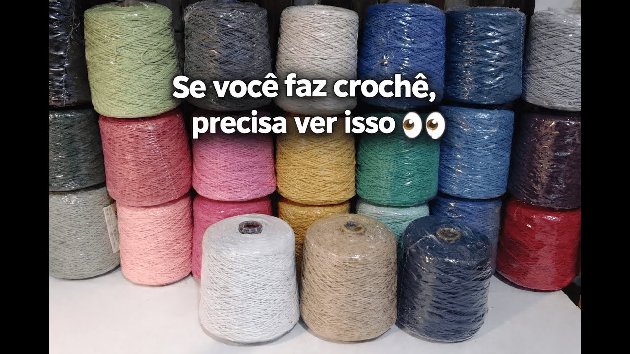 “Se você faz crochê, precisa ver isso 👀 24 kg de barbante são possíveis