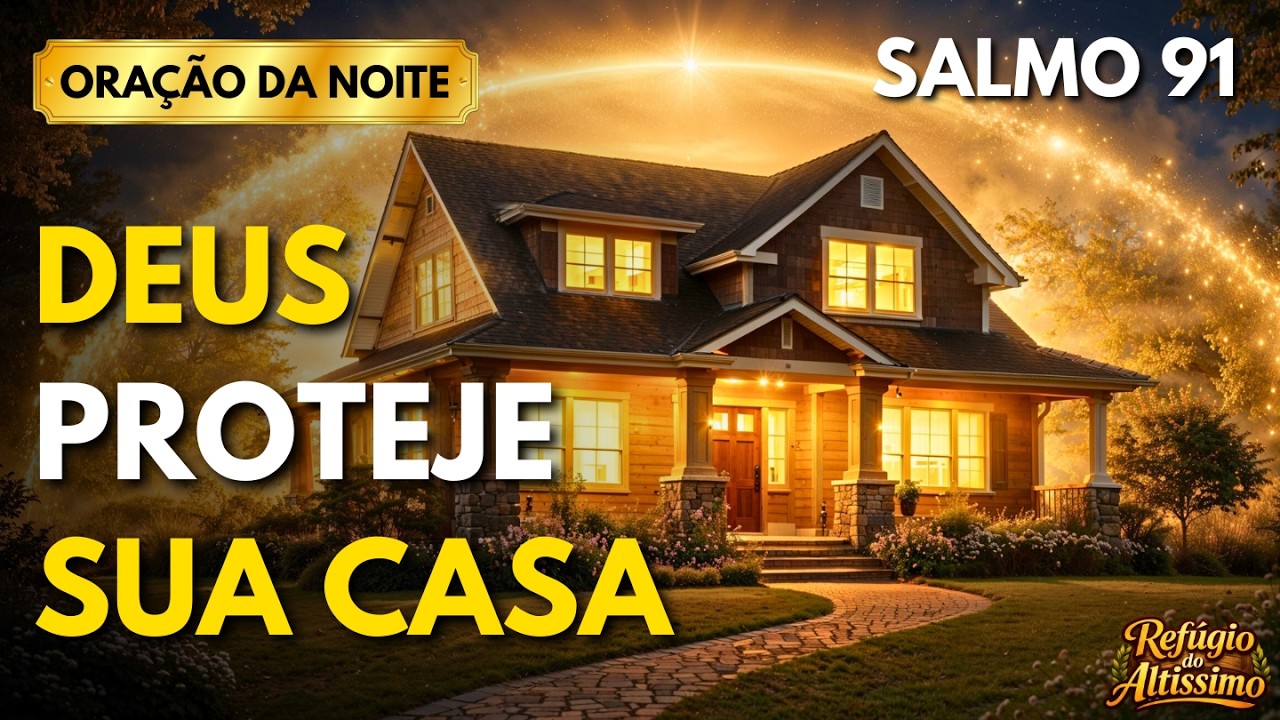 ORAÇÃO DA NOITE | Salmo 91 Poderoso Para Proteção Urgente da Sua Casa 🙏✨