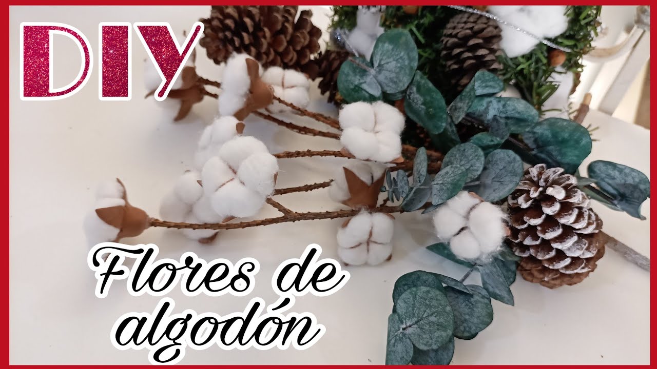 DIY Flores de algodón para tus Decoraciónes de Navidad 2024 | Cotton flowers
