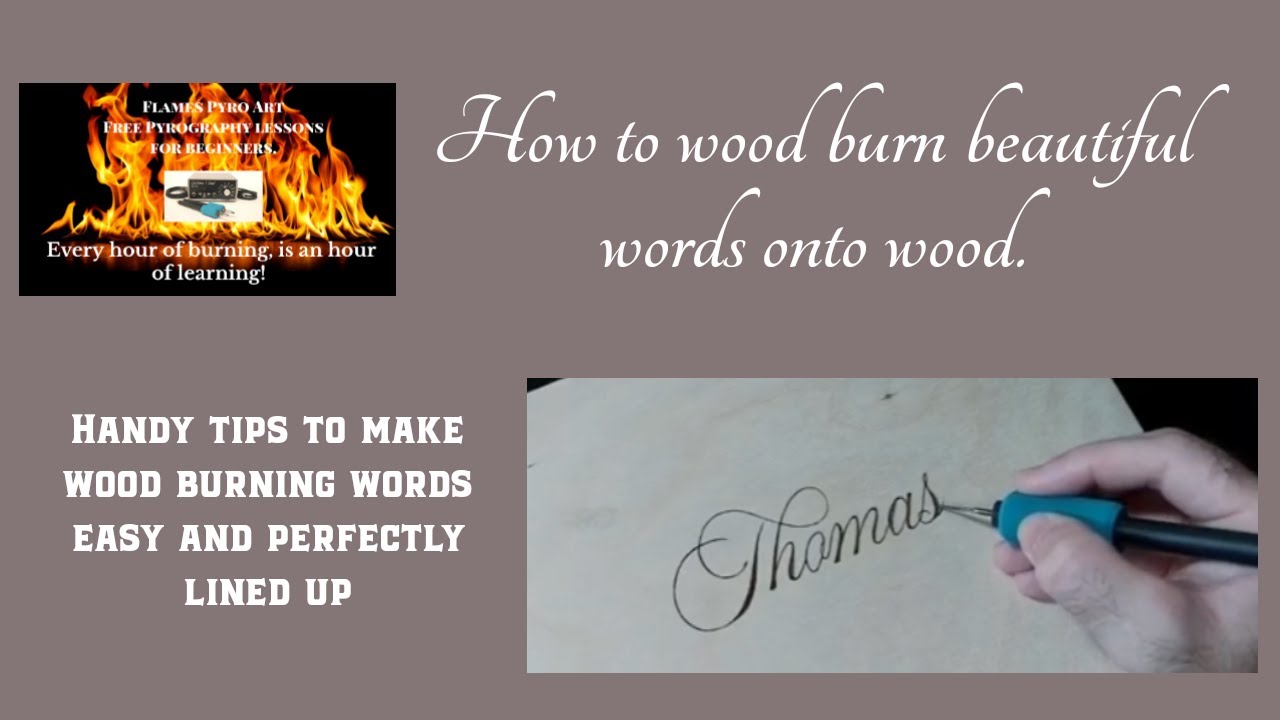 pyrography, how to wood burn beautiful letters onto wood