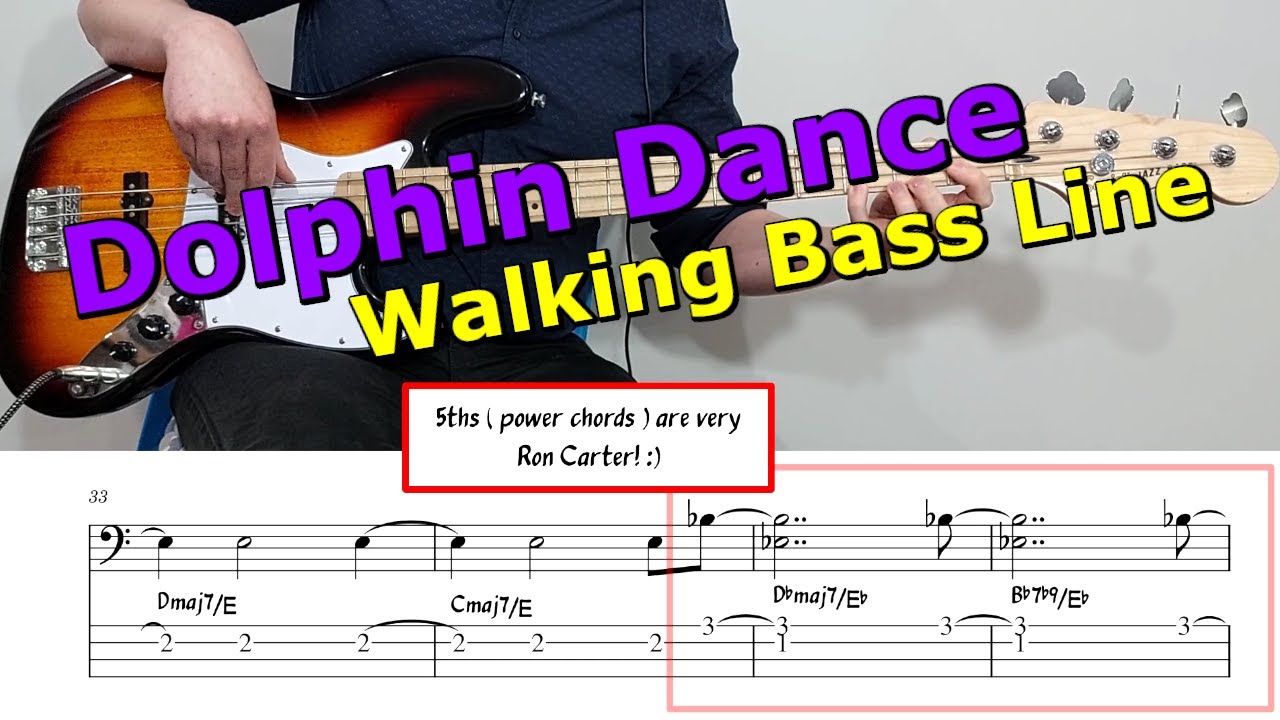«Танец дельфина» 🎹 Шагающая басовая линия 🎵 Урок игры на бас-гитаре 🎸