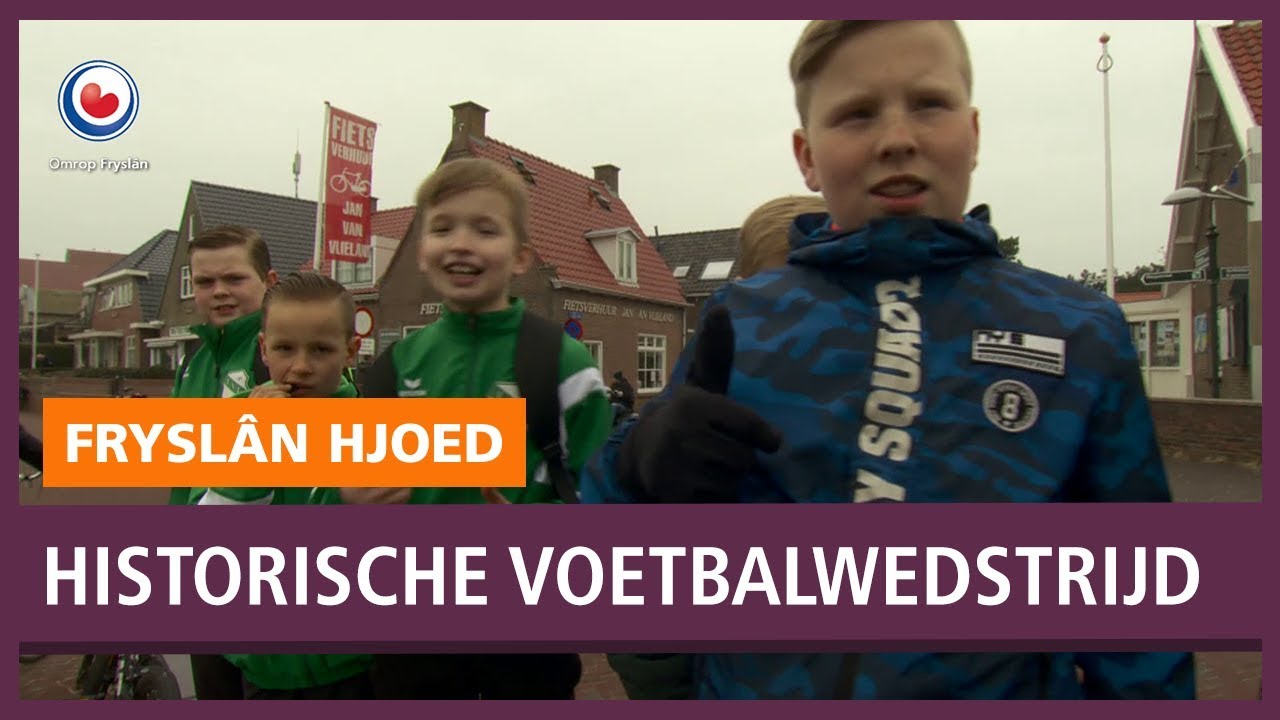 REPO: Jeugdteam speelt historische voetbalwedstrijd op Vlieland