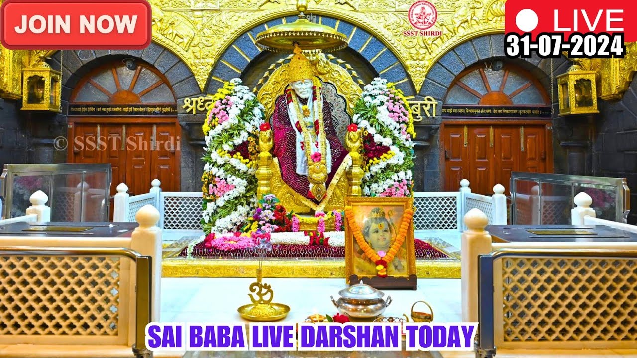 🔴Sai Baba Live Darshan Today || 31- July 2024 || Wednesday || Saibaba || Shirdilive ©️SSST