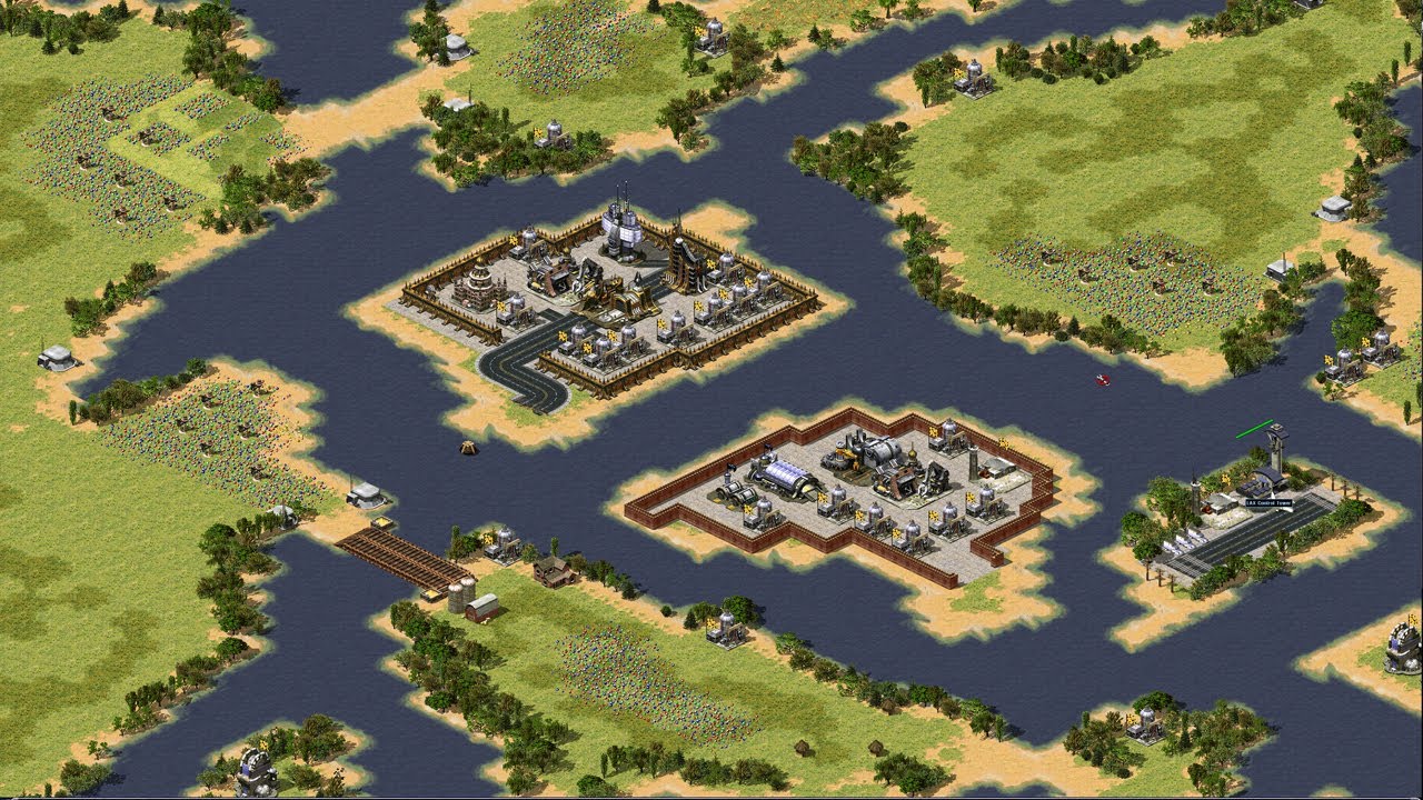 Red Alert 2 | Yuri's Revenge | 7 vs 1 | Extra hard AI | island paradise map