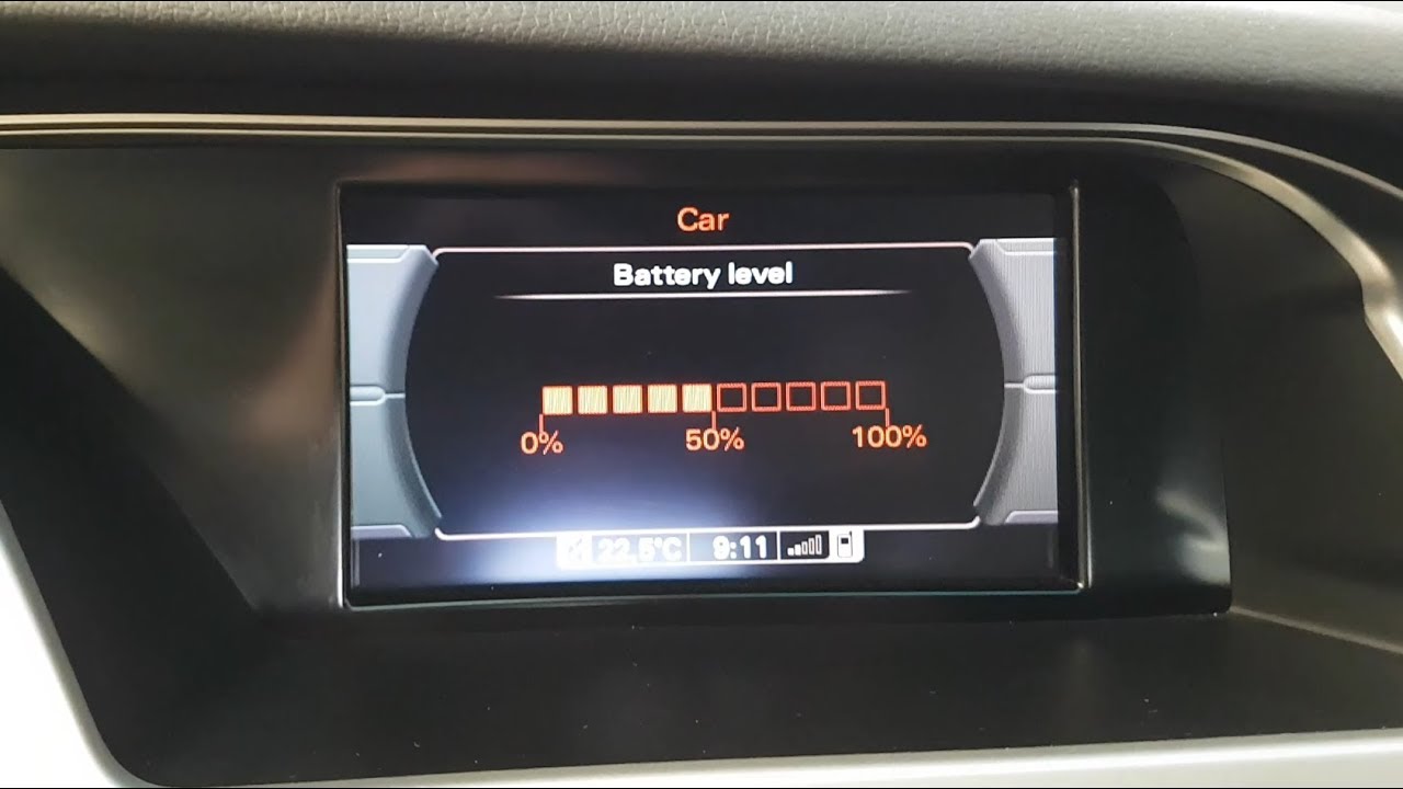 Audi A4 B8 — Как добавить дисплей с информацией о состоянии аккумулятора