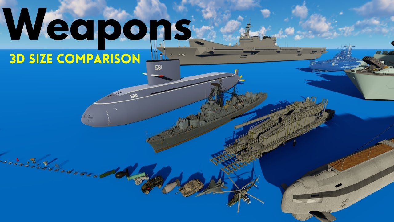 Weapon Size Comparison || 3D Animation 2023