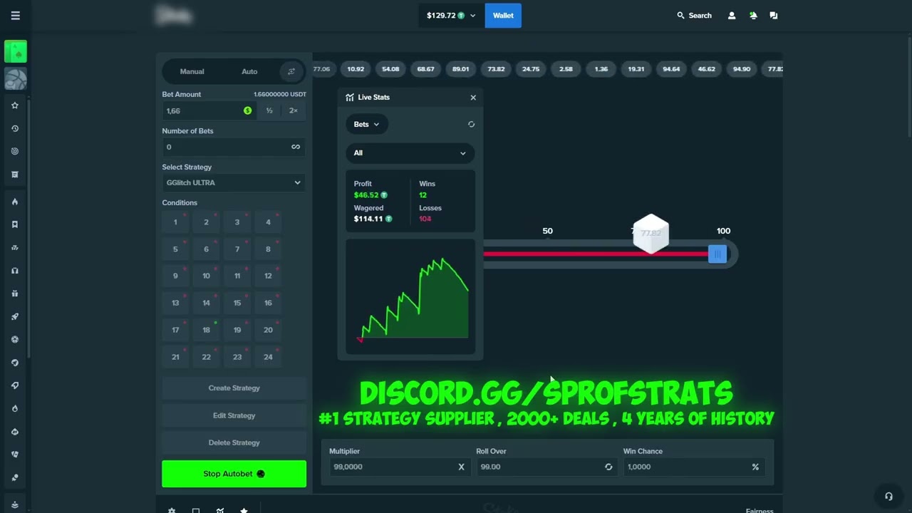 DAILY $100 WITH SAFE OVERNIGHT DICE STRATEGY FOR STAKE SHUFFLE AND WOLFBET BEST CHEAPEST LOW RISK