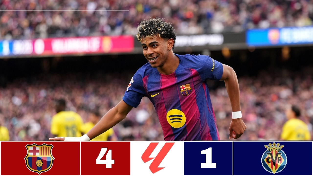 BARCELONA 4 VILLARREAL 1 | YAMAL SCORES FIRST HATTRICK TO INSPIRE BARCA | LA LIGA 2026 MATCH REVIEW