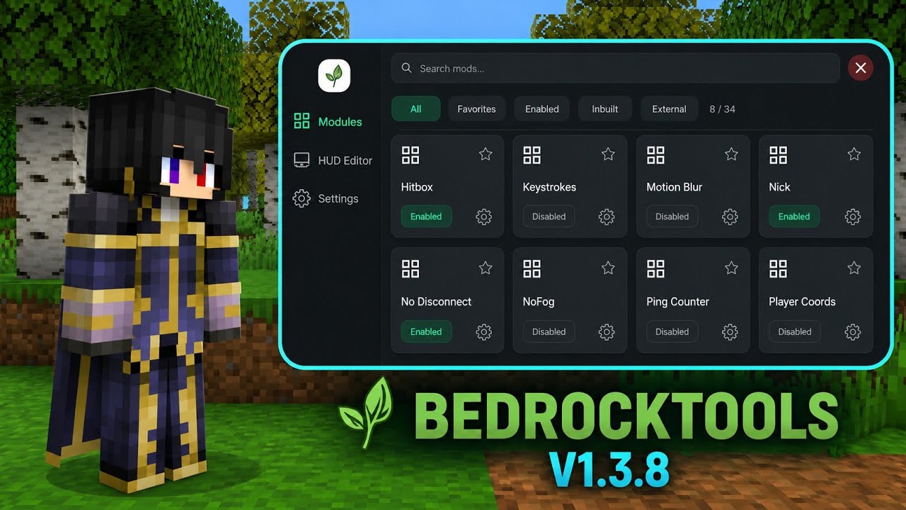 BedrockTools V1.3.8 For MCPE 26.33 | Best Utility Mod | LeviLauncher For Minecraft