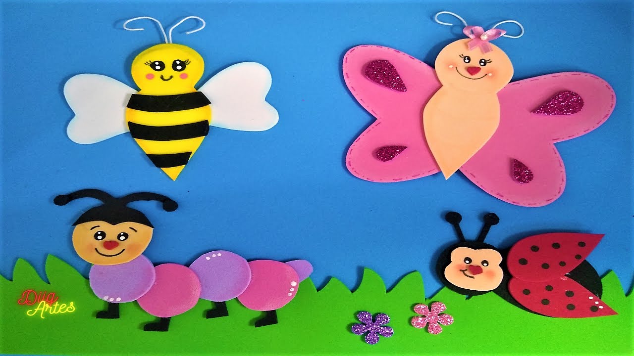 DIY BICHINHOS DE JARDIM EM EVA / GARDEN ANIMALS