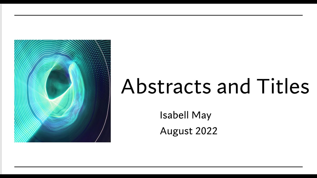 Isabelle May Aug 14 ABSTRACTS