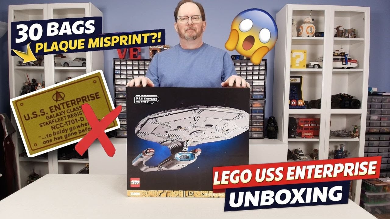 Распаковка набора LEGO USS Enterprise 🚀 | 30 пакетов, инструкция и опечатка на табличке?!