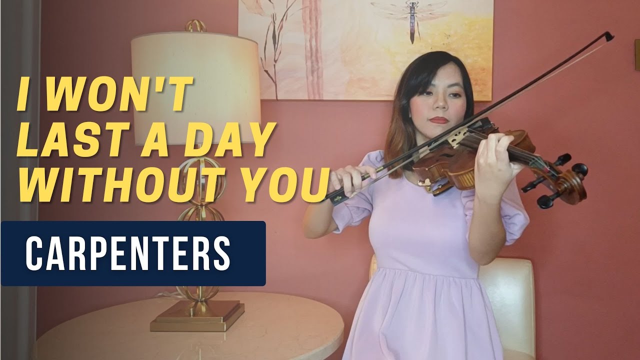 I Won't Last A Day Without You - Carpenters || Violin Cover