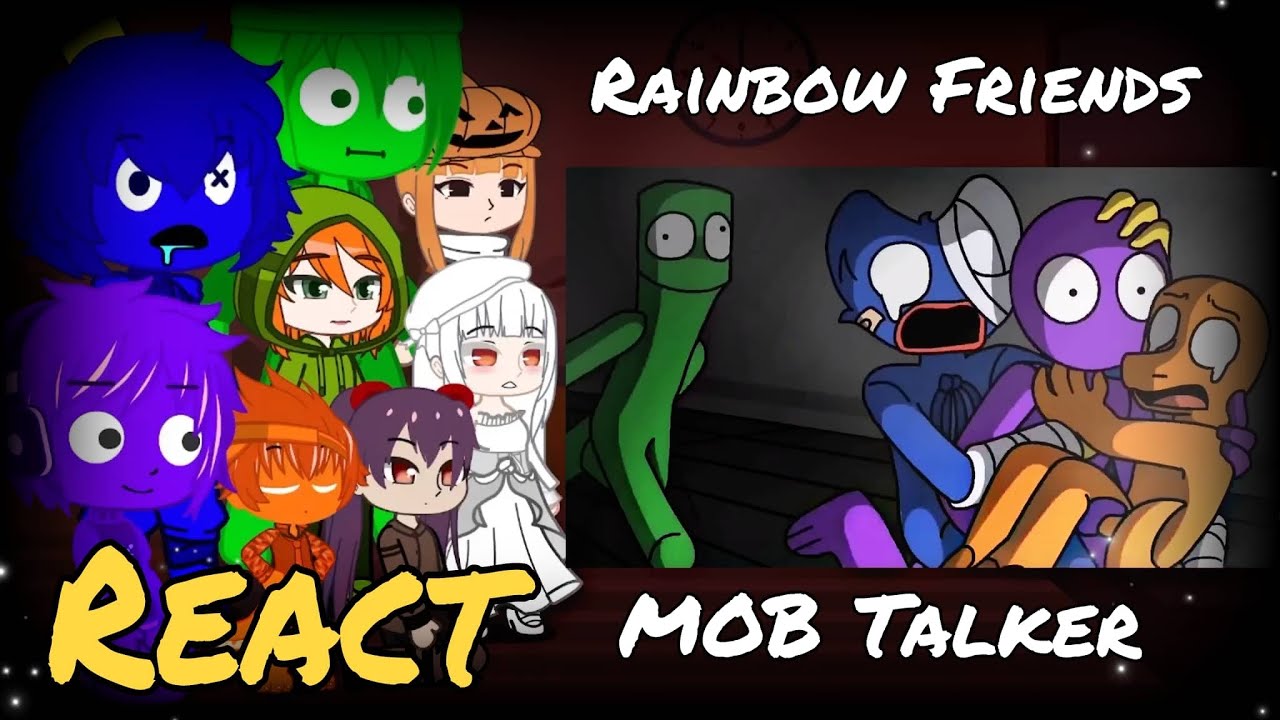 🌈 Rainbow Friends & MOB Talker reacts to Rainbow friends & poppy playtime vs 🚪doors/Roblox animation