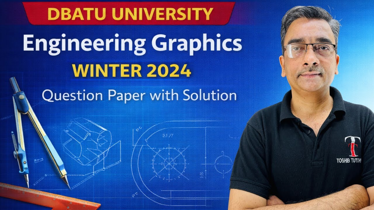 DBATU | Engineering Graphics | Question Paper Solution | Toshib Tutorials