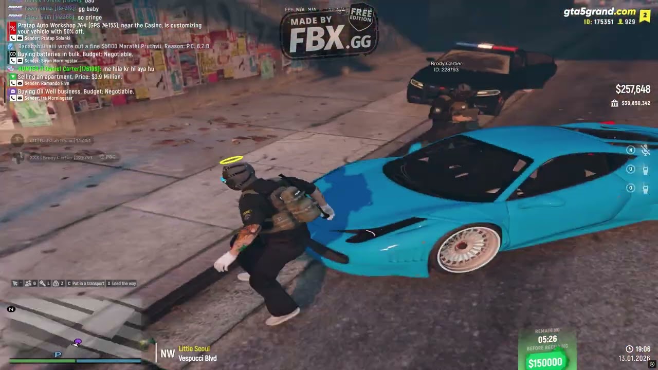 LSPD doing in City Patroling Catch some people is breaking city rules GTA 5 Grand RP EN 2