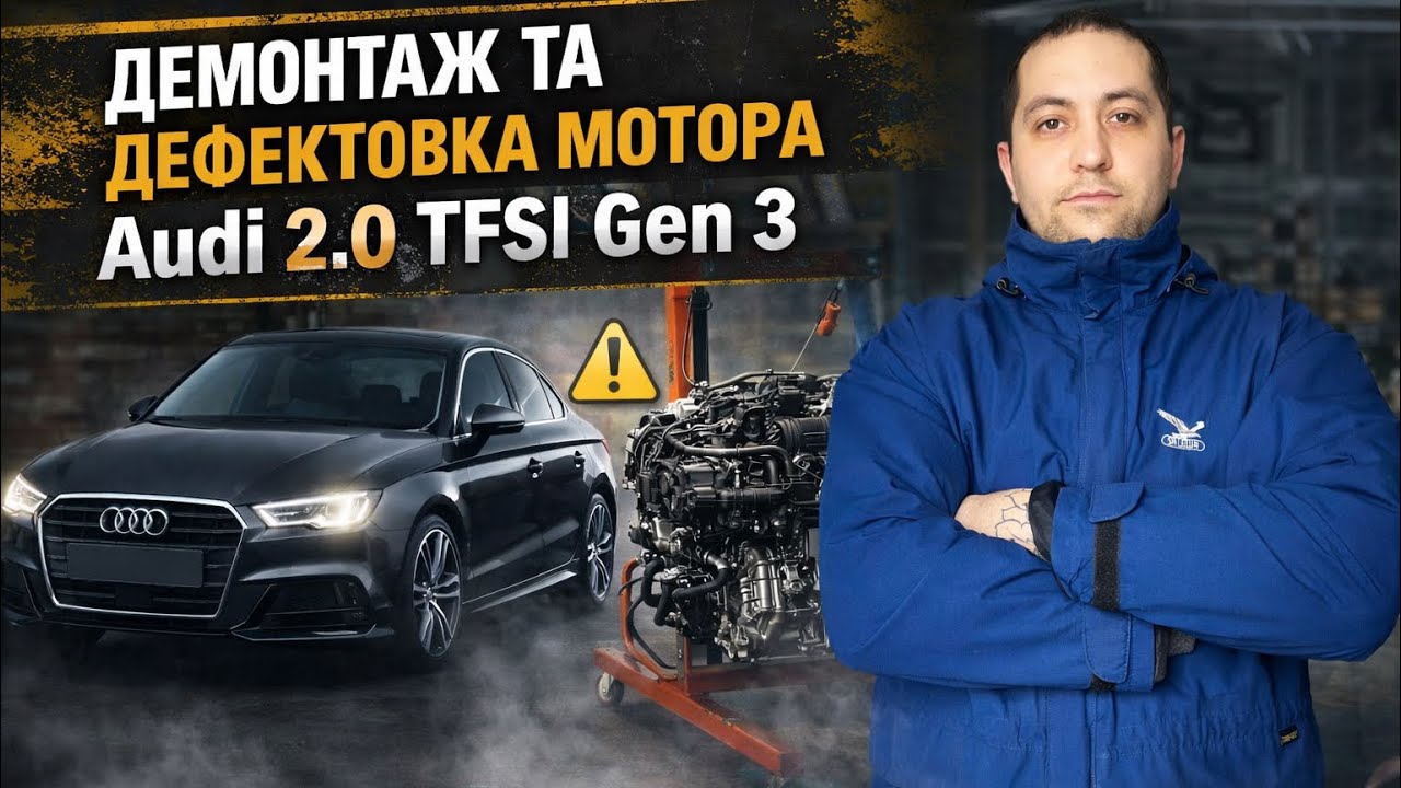 Демонтаж та дефектовка двигуна Audi А3 з Америки (США) 1.8/2.0 TFSI