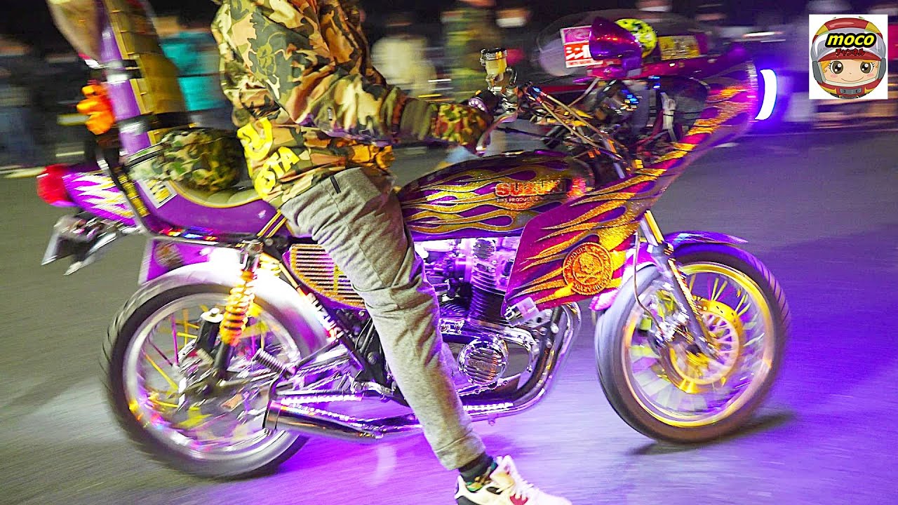 単車 旧車會も派手派手🔥🎵　ﾊﾞﾚﾝﾀｲﾝmt　街道レーサー