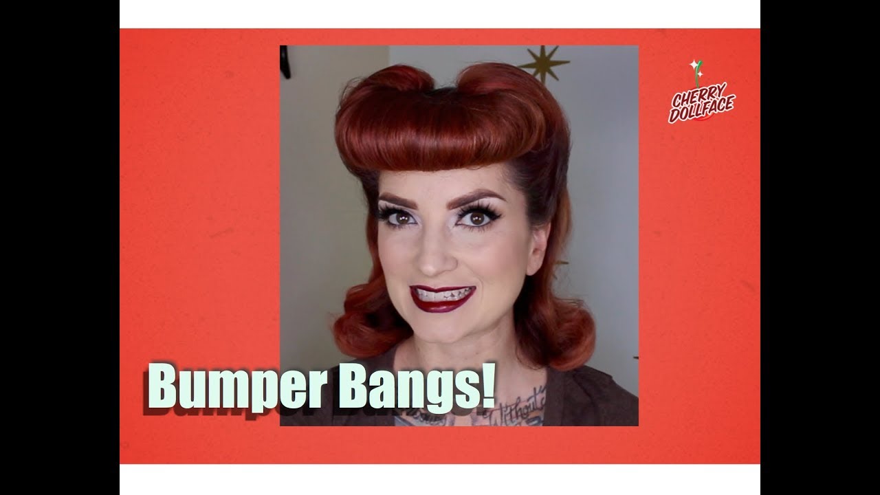 Vintage Hair Bumper Bangs with Faux Rolls Tutorial! by CHERRY DOLLFACE