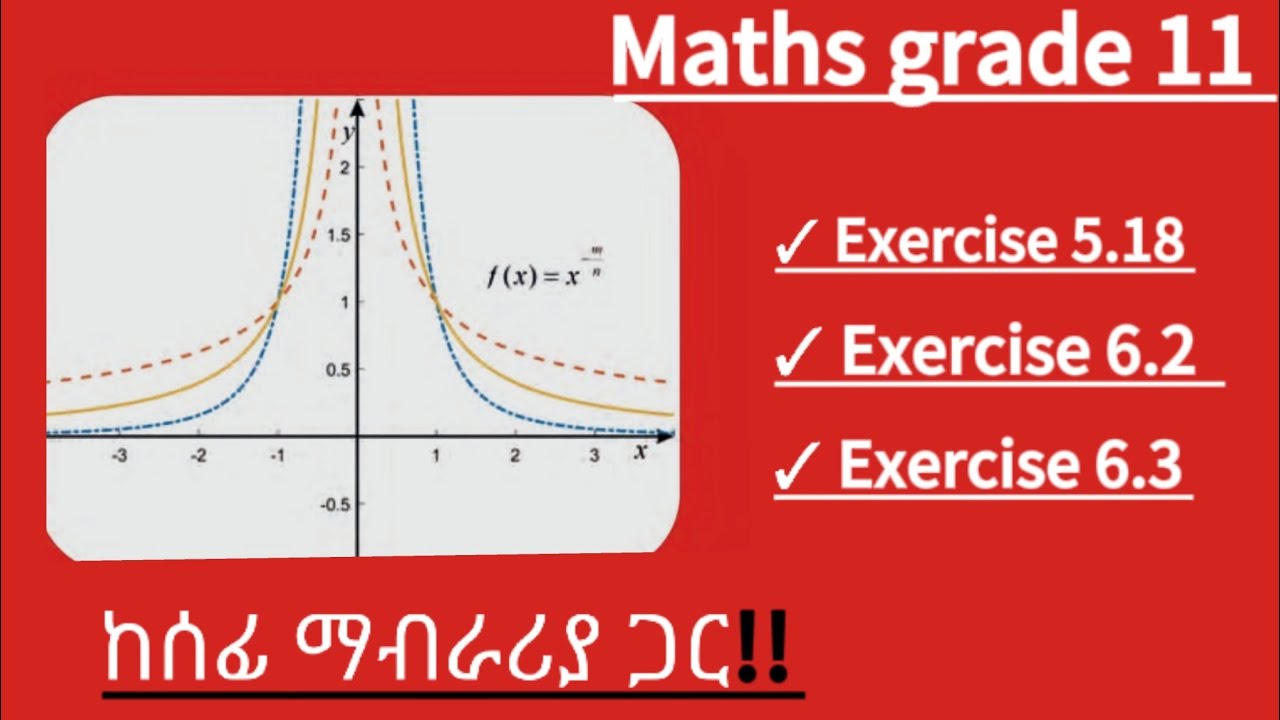 Maths grade 11/exercise 5.18, exercise 6.2 and exercise 6.3/ new curriculum/