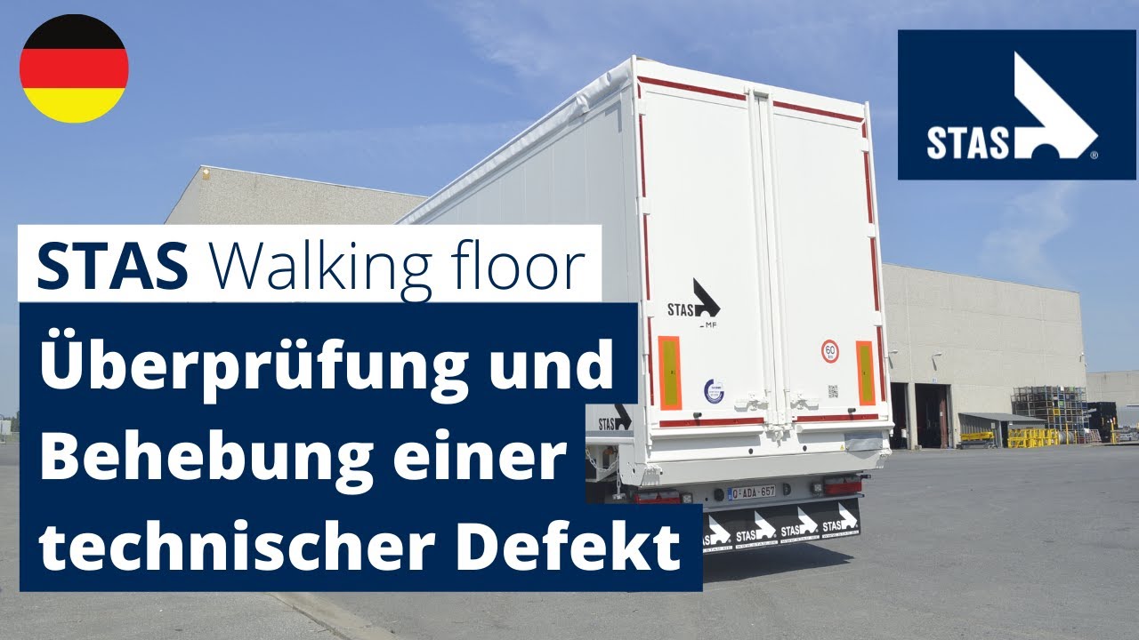 Wie kann ein technischer Defekt eines Schubbodenaufliegers überprüft und behoben werden?