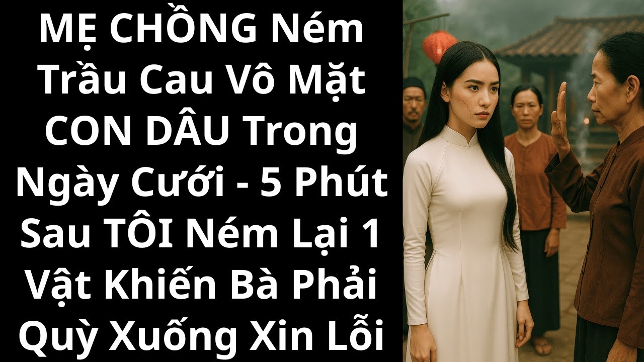 MẸ CHỒNG Ném Trầu Cau Vô Mặt CON DÂU Trong Ngày Cưới - 5 Phút Sau Tôi Ném Lại 1 Vật Khiến Bà Phải…