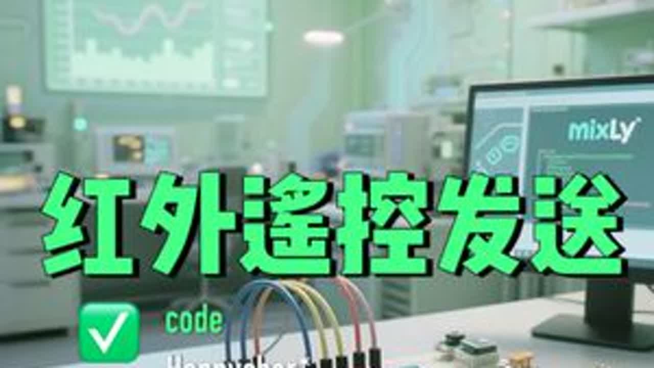 红外遥控发送【图形化编程ESP32】 红外遥控发送 