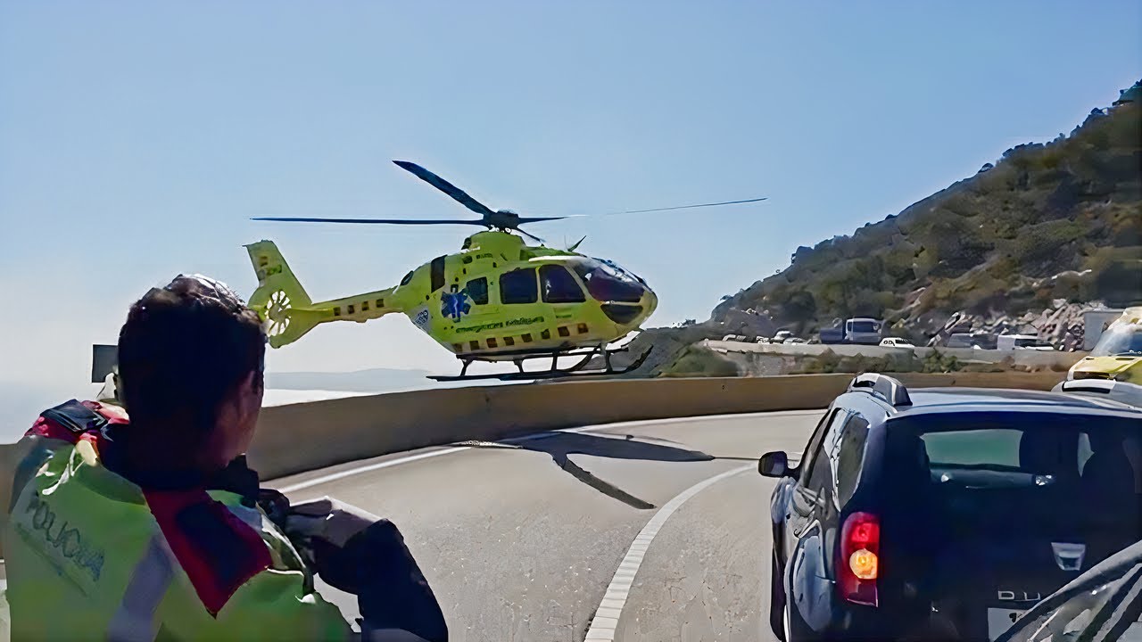 MANIOBRA EXTREMA EN HELICÓPTERO SOBRE PRECIPICIO