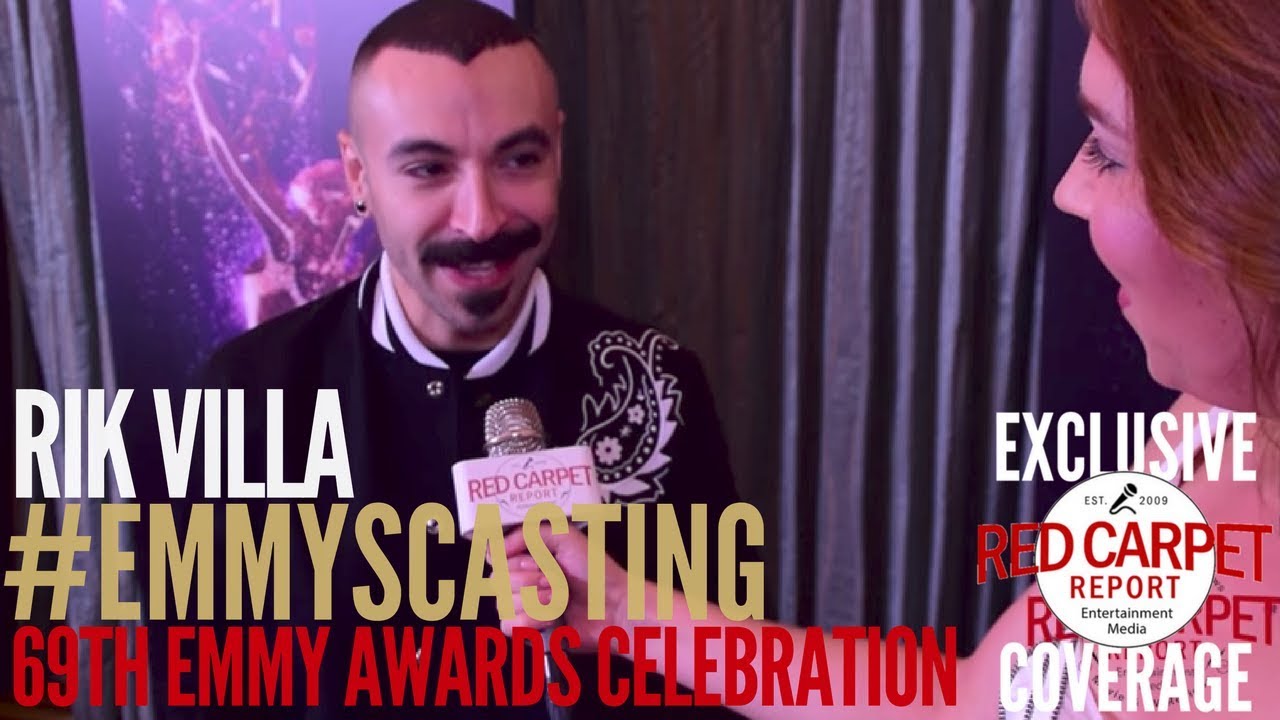 Rik Villa #ProjectRunway interviewed at Casting Directors Peer Group Emmy Party #Emmys