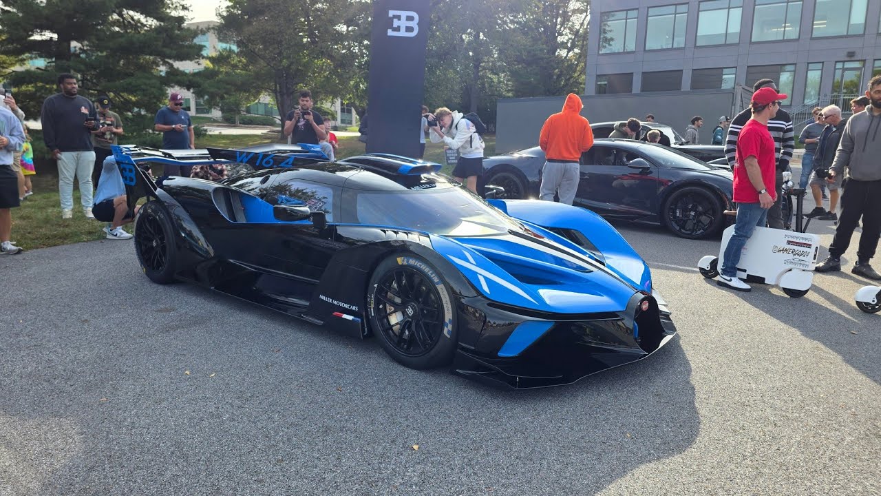 Bugatti Bolide, Pagani huayra, Lamborghini, Ferrari, Philadelphia Cars & Coffee 2025.9.21