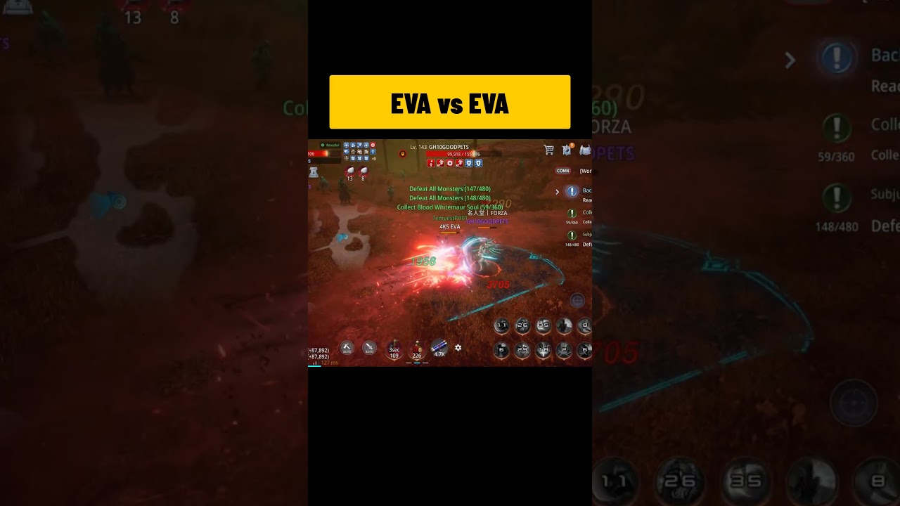 MIR4 PvP: EVA Warrior vs EVA Taoist  #mir4 #mir4pvp