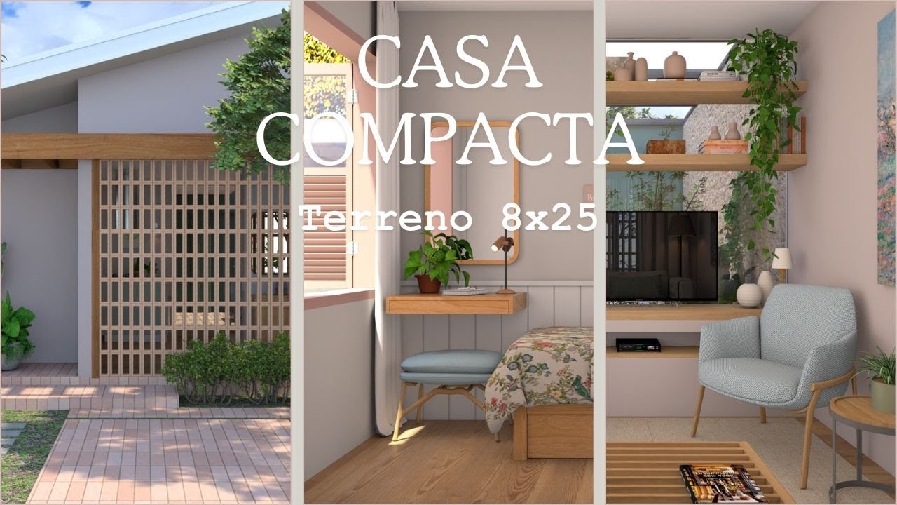 Casa compacta em nova versão - 2 quartos em terreno 8x25