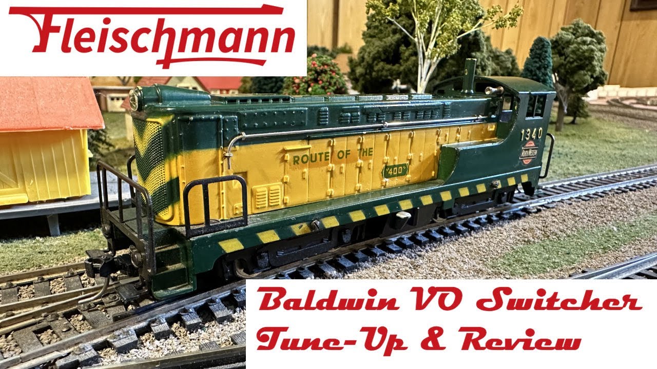 Fleischmann HO C&NW Baldwin VO Switcher, Tune-Up and Review