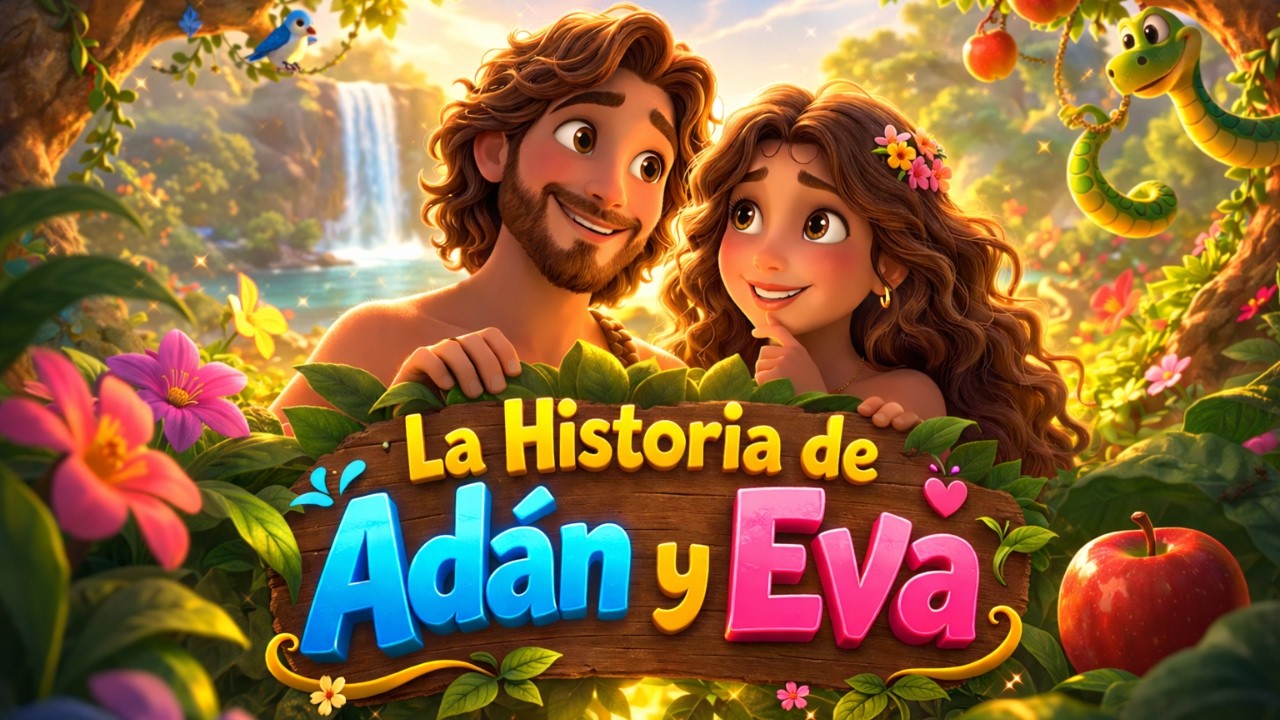 Adán y Eva y la Fruta Prohibida | Historia Bíblica para Niños| Cantada
