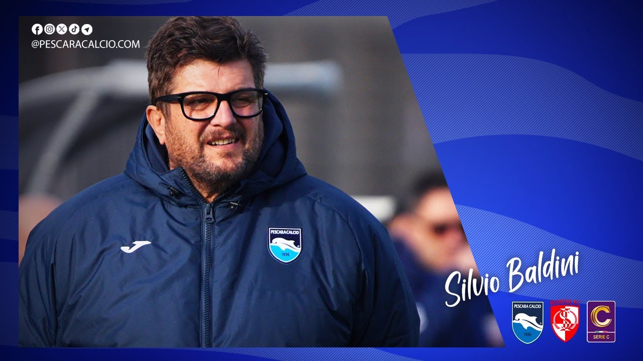 Mister SILVIO BALDINI prima della sfida Pescara - Rimini