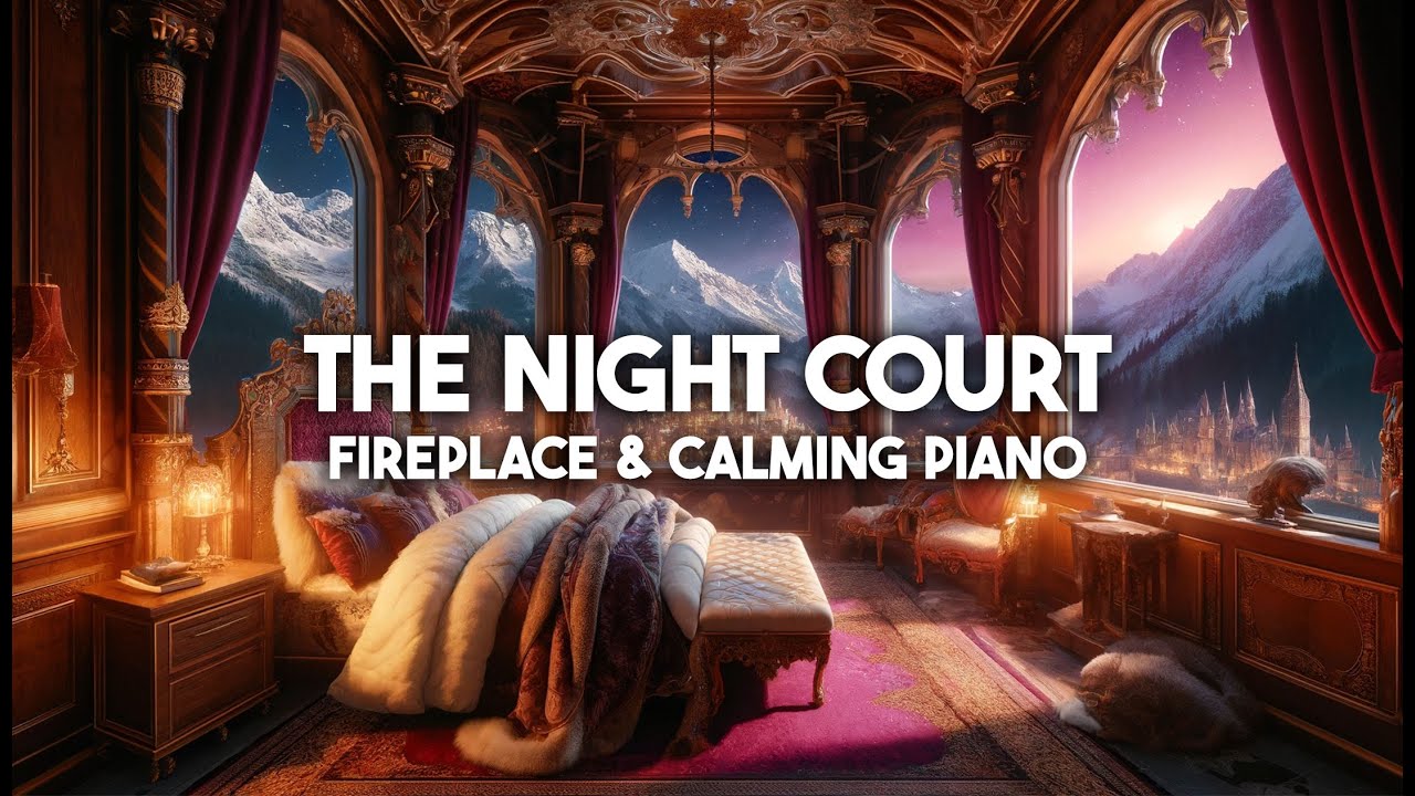 🌙 The Night Court | 🎹 Relaxing Piano & Calming Fire 🔥