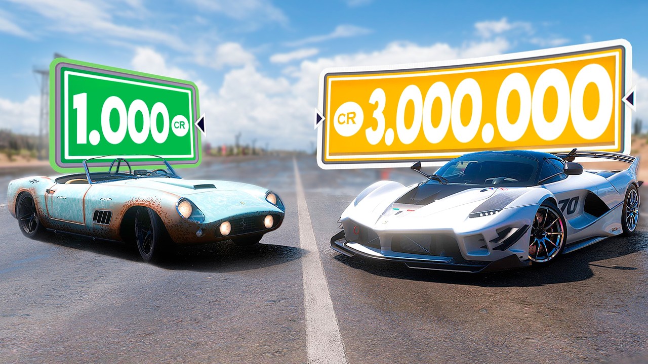 Comprei a FERRARI MAIS BARATA até a MAIS CARA no Forza Horizon 5