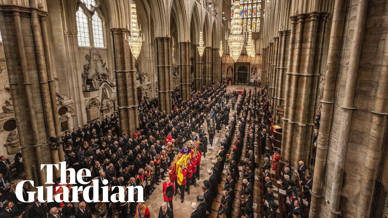 God Save the King sung at the end of Queen Elizabeth II's funeral service