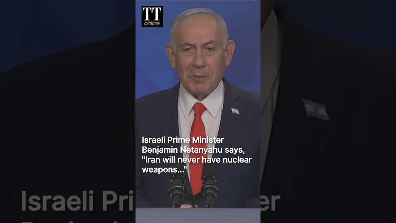 Netanyahu Says Iran Will Never Have Nuclear Weapons, With or Without Peace Deal #netanyahu #israel